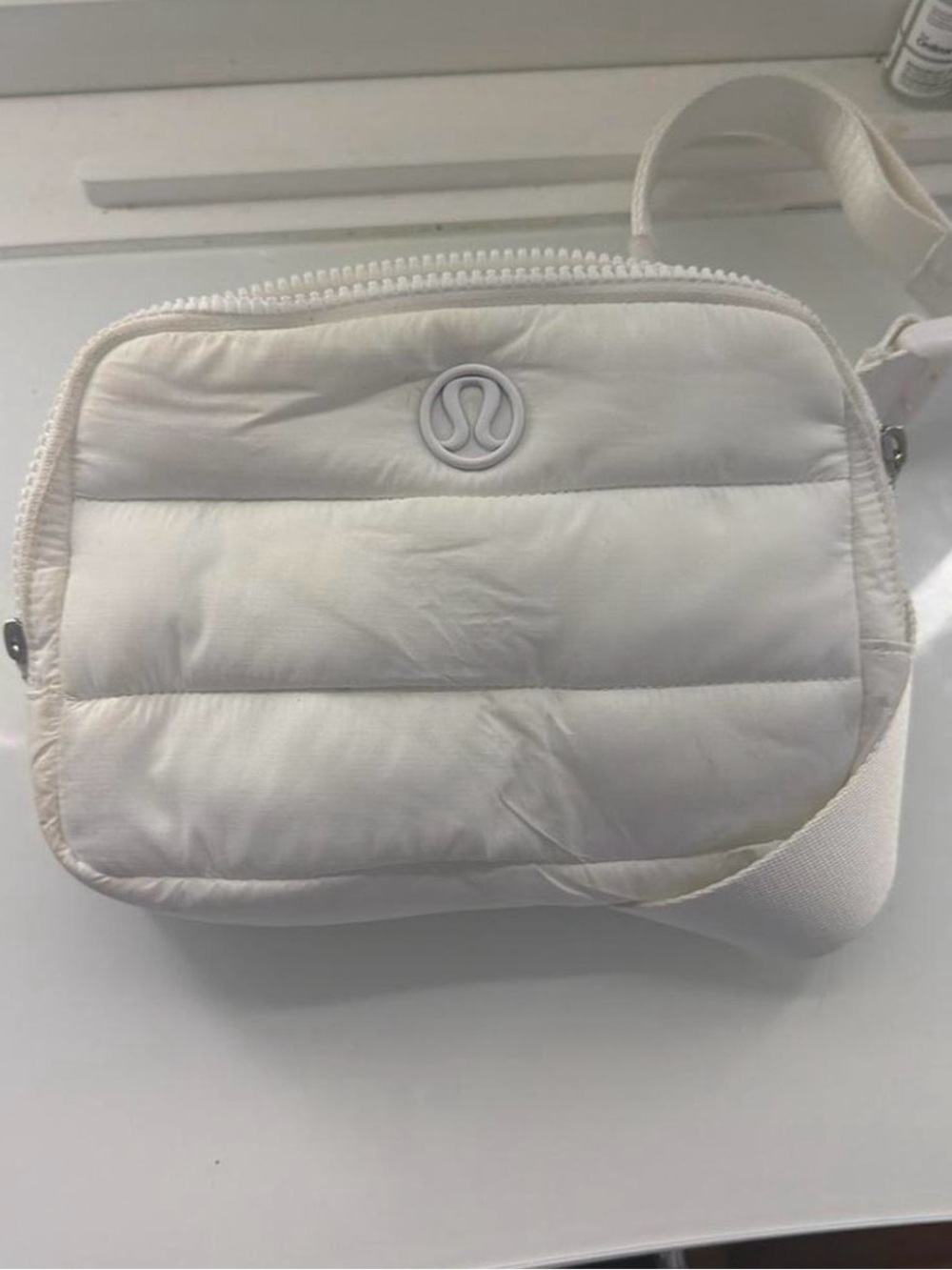 lululemon athletica Cream Quilted Crossbody Bag